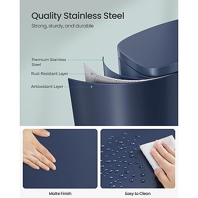 Modern Kitchen Garbage Can with Pedal Lid Compact Space Saving Design for Home or Office