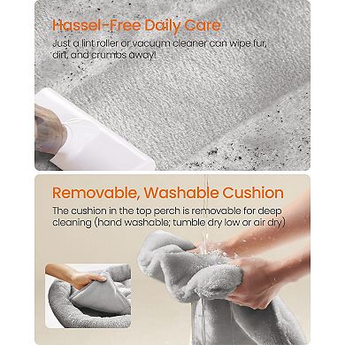 79-in Multi-Level Cat Tree with Large Perch, Caves, Hammocks and Sisal Scratching Posts Light Grey