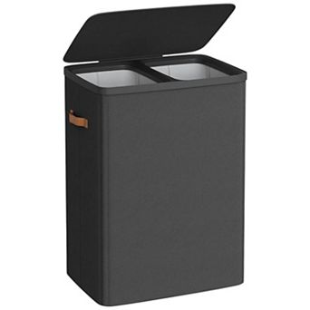 2-Compartment Laundry Hamper with Protective Lid and Handles