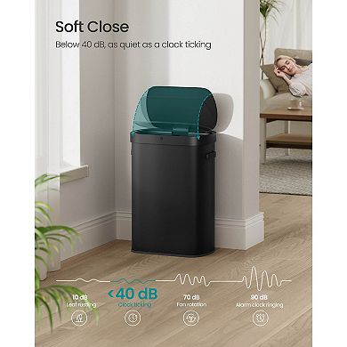 13-Gallon Motion Sensor Trash Can with Soft-Close Lid and Odor Control