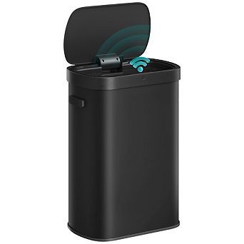 13 Gallon Motion Sensor Kitchen Trash Can Stainless Steel with Soft Close Lid & Odor Control System