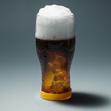 Ice Isolation Beer Glasses Set of 4 20oz with Ice Chamber for Parties