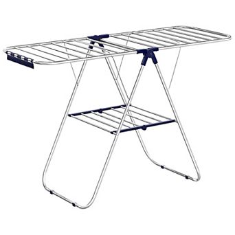 Folding Drying Rack with Adjustable Wings for Indoor or Outdoor Laundry Use