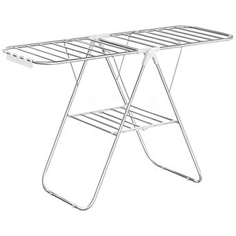 Folding Drying Rack with Adjustable Wings for Indoor or Outdoor Laundry Use