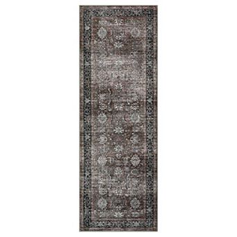 Oriental Washable Area Rugs for Living Room Non Slip Foldable Soft Stain Resistant Carpet