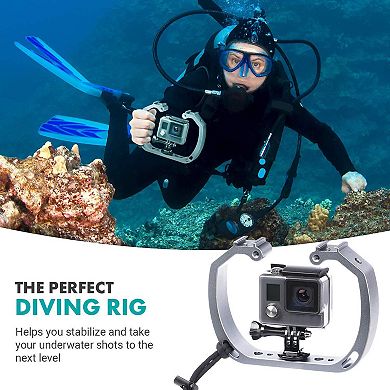 Movo GB-U70Y Underwater Diving Rig - Works with GoPro Waterproof Action Cam