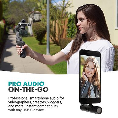 Movo DoubleMic-UC Dual Capsule Phone Microphone for USB-C Devices