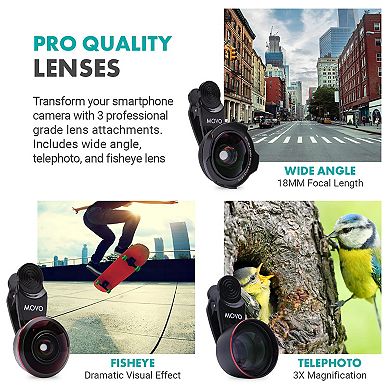 Movo iVlog5 Director's Vlogging Kit with Various Microphones, Lights, and Accessories