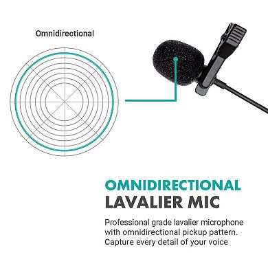 Movo WMX-1-UL Wireless USB and USB-C Lavalier Microphone System for Computers