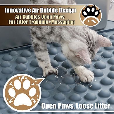 Petpals Air Bubble™ Paw Scrub Cat Litter Box Mat