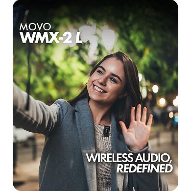 Movo WMX-2-L Wireless Microphone for iPhone with Charging Case (Lightning)