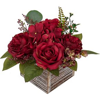 DILATATA Artificial Rose Decorative Potted Plants