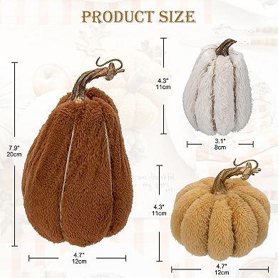 DILATATA Artificial velvet decorative pumpkin