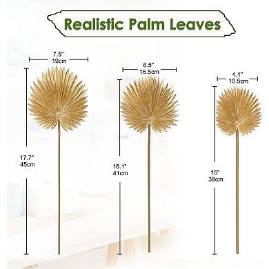 DILATATA Artificial Golden Palm Leaf