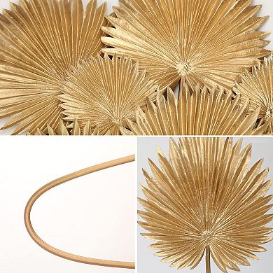 DILATATA Artificial Golden Palm Leaf