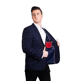 Elie Balleh Mens Slim Fit Camoflage Sports Coat Jacket