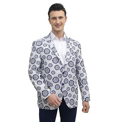 Elie Balleh Mens Slim Fit Nutical Sports Coat Jacket