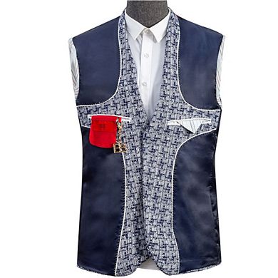 Elie Balleh Slim Fit Men's Houndtooth Brocade Blazer