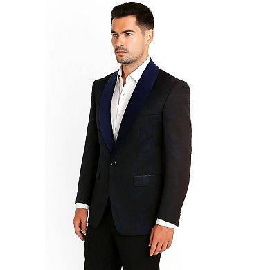 Elie Balleh Slim Fit Men's Floral Shawl Collar Blazer