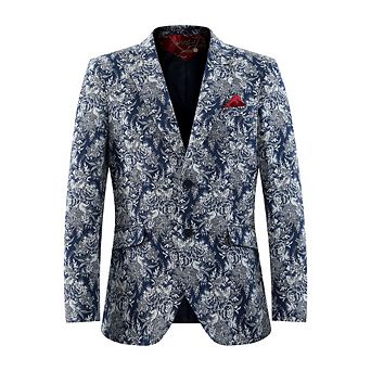 Elie Balleh Boys Slim Fit Elie Balleh Boys' Floral Brocade Blazer