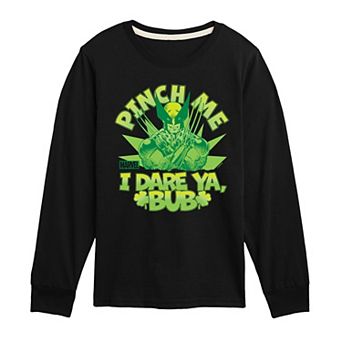 Boys 8-20 Marvel Wolverine Pinch Me I Dare Ya, Bub Long Sleeve Graphic Tee