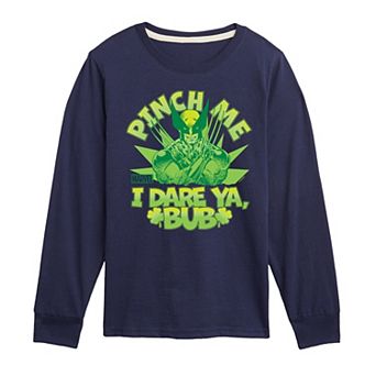 Boys 8-20 Marvel Wolverine Pinch Me I Dare Ya, Bub Long Sleeve Graphic Tee