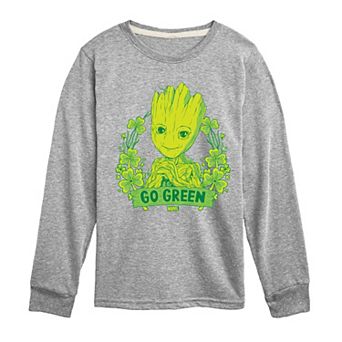 Boys 8-20 Marvel Groot Go Green Long Sleeve Graphic Tee