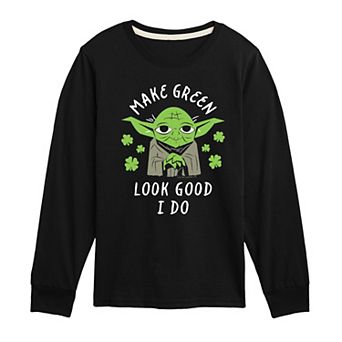 Boys 8-20 Star Wars Yoda Long Sleeve Graphic Tee