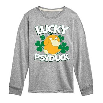 Boys 8-20 Pokémon Lucky Psyduck Long Sleeve Graphic Tee