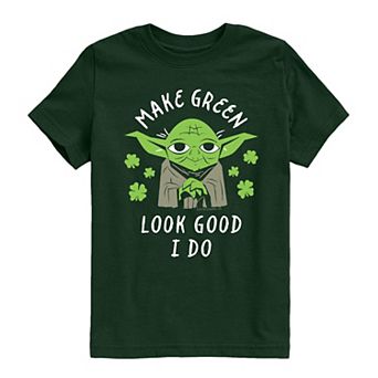 Boys 8-20 Star Wars Yoda Make Green Look Good I Do Graphic Tee