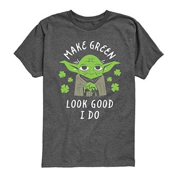 Boys 8-20 Star Wars Yoda Make Green Look Good I Do Graphic Tee