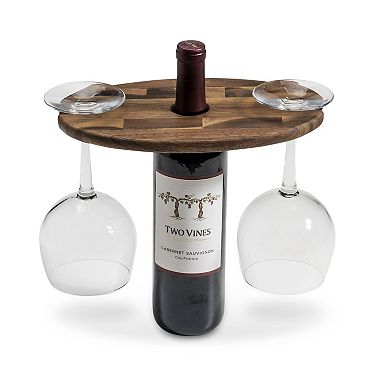 Solid Acacia Wine Glass Caddy