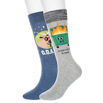 Men's Twisted Toes 2-Pack Humor Novelty Socks