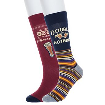 Men's Twisted Toes 2-Pack Humor Novelty Socks