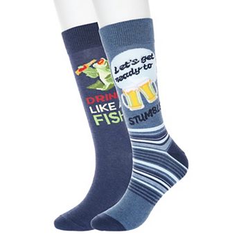 Men's Twisted Toes 2-Pack Humor Novelty Socks
