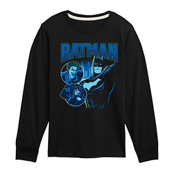 Boys 8-20 Batman Bootleg Long Sleeve Graphic Tee