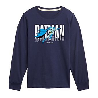 Boys 8-20 Batman Pose Logo Long Sleeve Graphic Tee