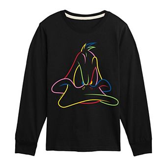 Boys 8-20 Looney Tunes Daffy Duck Long Sleeve Graphic Tee