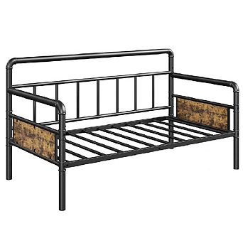 Metal Daybed Frame Twin Size, Heavy Duty Metal Twin Bed Frame, Daybed for Living Room Bedroom Guest