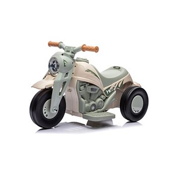 6V Kids Ride-On Bubble Motorcycle with LED Headlight,Music,3 Wheels,Forward/ReverseFun Electric Toy