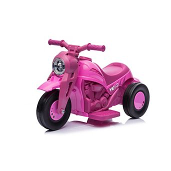 6V Kids Ride-On Bubble Motorcycle with LED Headlight,Music,3 Wheels,Forward/ReverseFun Electric Toy