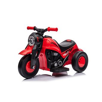 6V Kids Ride-On Bubble Motorcycle with LED Headlight,Music,3 Wheels,Forward/ReverseFun Electric Toy