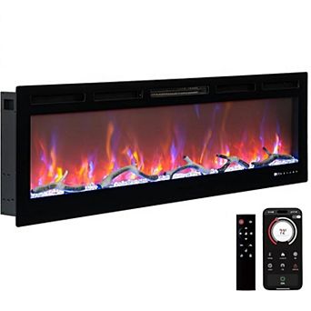 80 Inch Wall Mounted and Recessed Electric Fireplace Heater for Living Room