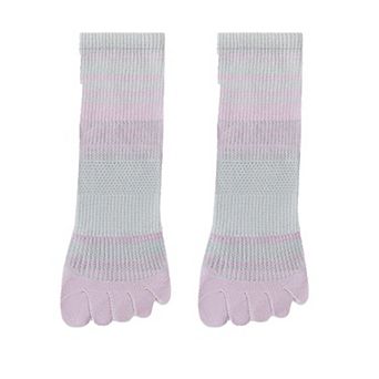 2 Pairs Women's Breathable Five-Toe Socks with Arch Support and Anti-Odor Lycra Stretch