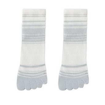 2 Pairs Women's Breathable Five-Toe Socks with Arch Support and Anti-Odor Lycra Stretch
