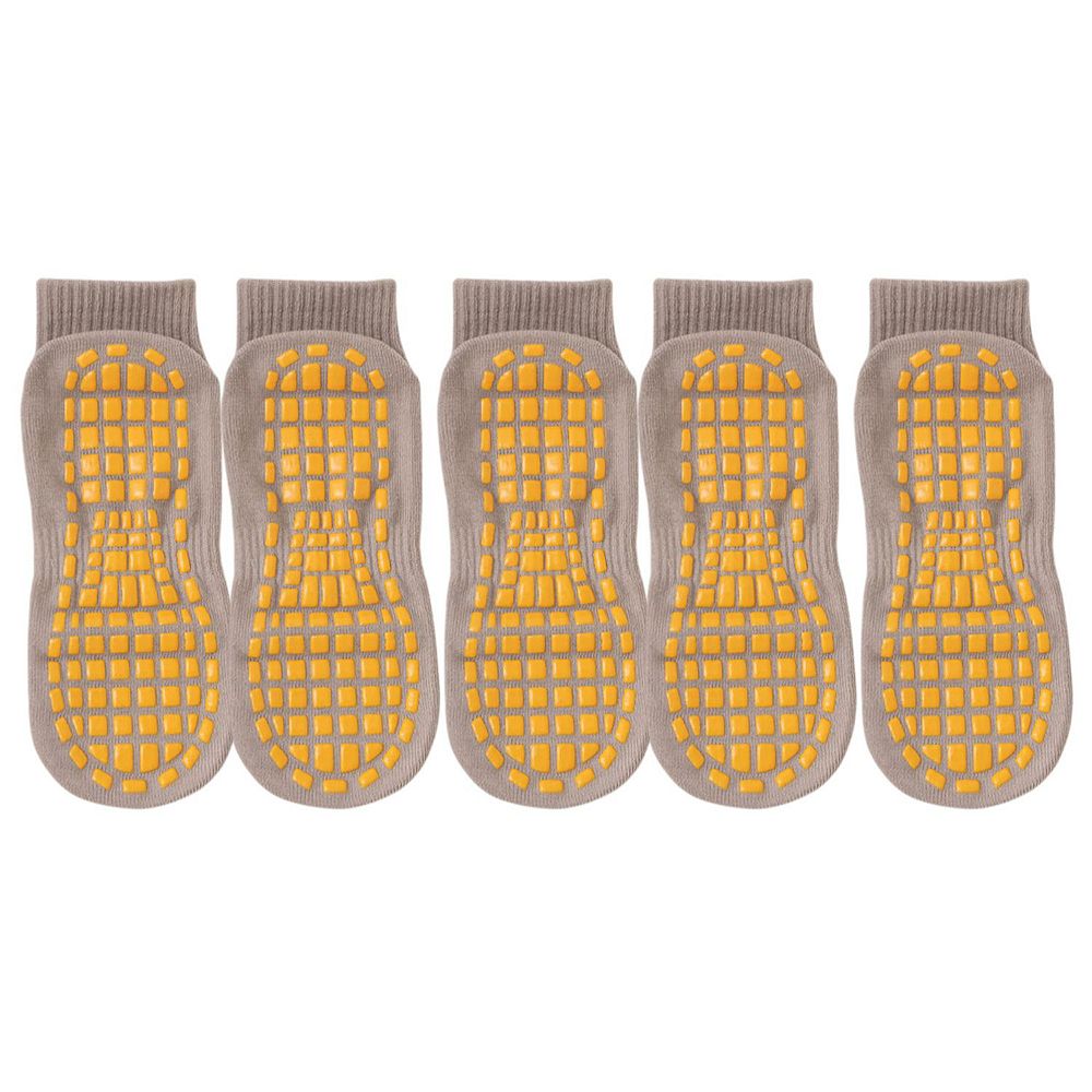 5 Pairs Anti-Slip Grip Socks with PVC Bottom for Stability and Comfort ...