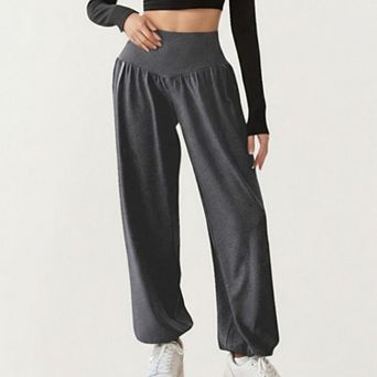 Women's High Waist Wide Leg Lounge Pants with Soft Stretch Fabric Flowing Relaxed Silhouette