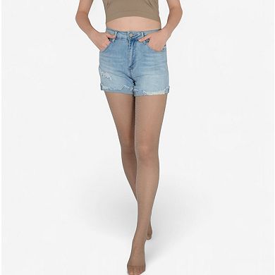 Women's 2-Pair Glitter Sheer Tights with Stretch Fit and Subtle Sparkle Suitable