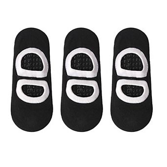 3-Pair Anti-Slip Ballet Grip Socks with Elastic Strap for Yoga, Pilates, and Barre