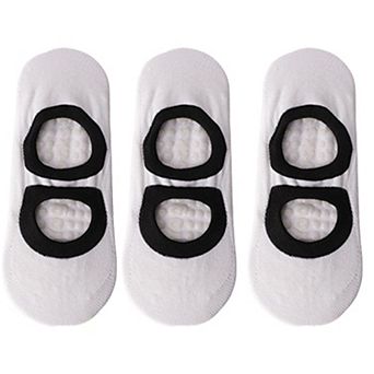 3-Pair Anti-Slip Ballet Grip Socks with Elastic Strap for Yoga, Pilates, and Barre